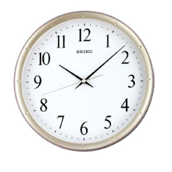 SEIKO 日本精工紫羅蘭邊框滑動式秒針靜音掛鐘(QXA378Z)-紫/31cm