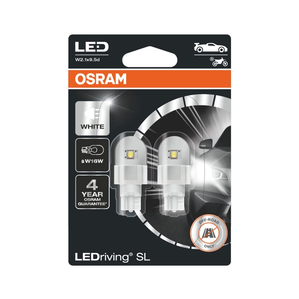 OSRAM 汽車LED燈T15 白光/6000K 12V 2W 公司貨(2入) | 車燈/霧燈/大燈