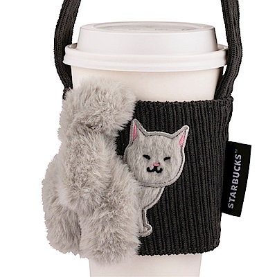 星巴克 灰貓尾巴便利單杯提袋