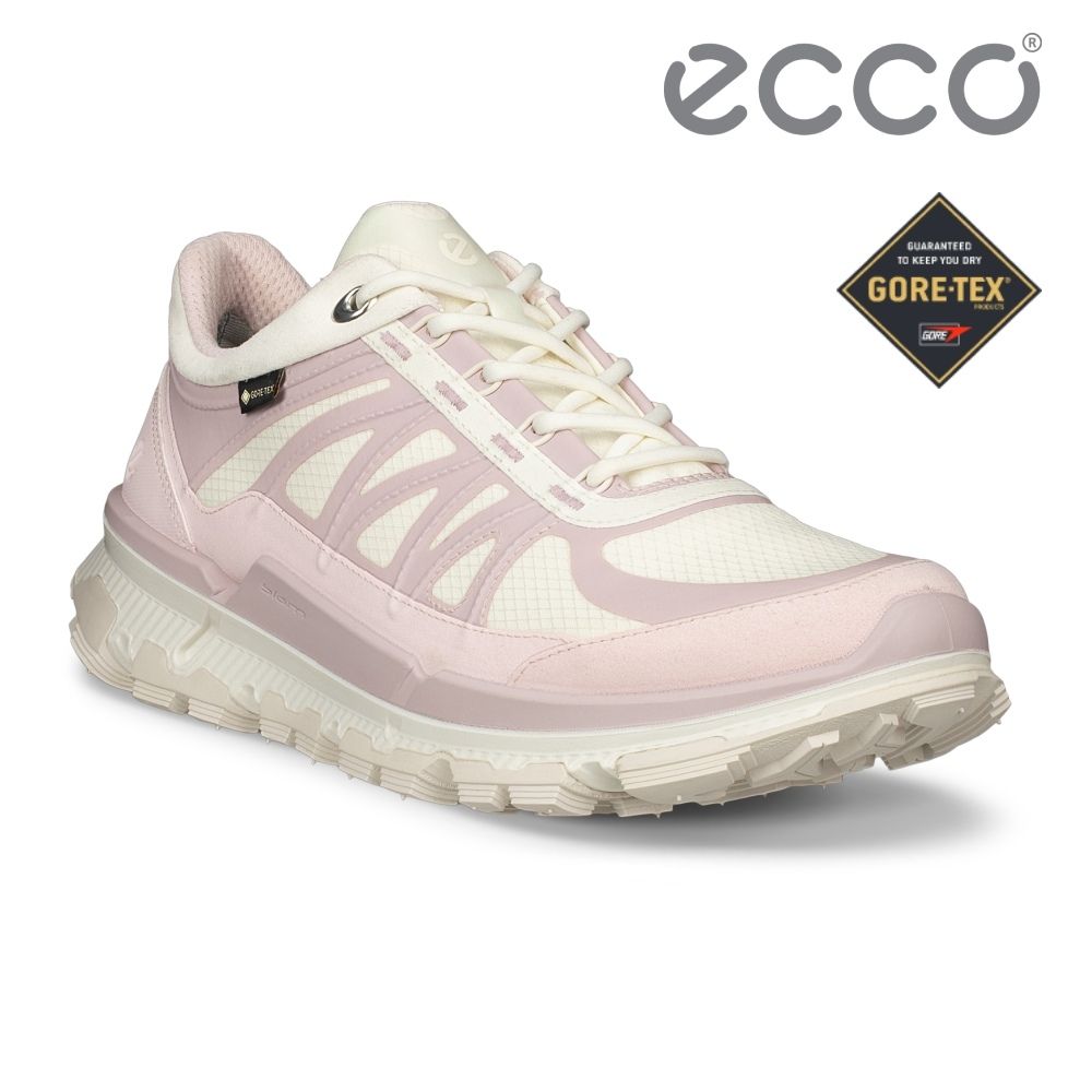 ECCO Biom 2.2 TRL W 蹤跡健步休閒織物防水運動鞋 女鞋 淡紫粉/白色/冰紫粉