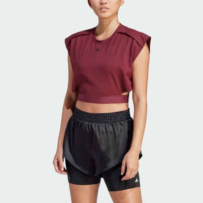 adidas 愛迪達 短袖上衣 女款 運動 國際碼 酒紅 IM2708