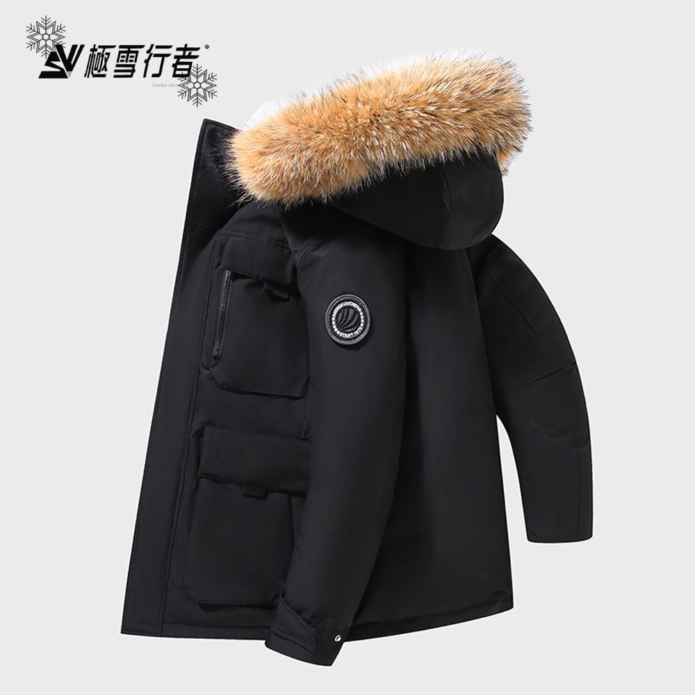 [極雪行者]外貿品SW-205加拿大四爪防水風雪15000mm石墨烯熱防寒戶外男女衝鋒 (黑色)