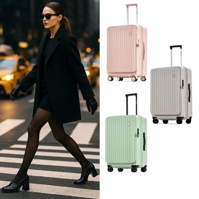 【NINE WEST】BYRON經典直條 28/24/20吋 前開式擴充行李箱/防爆拉鍊旅行箱 NW31268