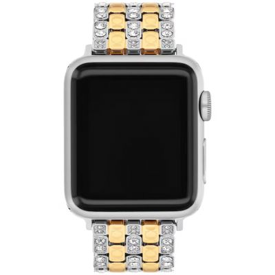 COACH Apple Watch 錶帶 38/40/41mm適用 雙色水晶不鏽鋼錶帶 寵愛媽媽 送禮推薦 (不含手錶)