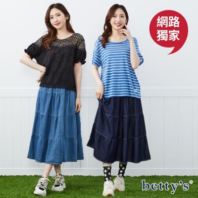 betty’s網路款　逗號牛仔蛋糕裙(共二色)
