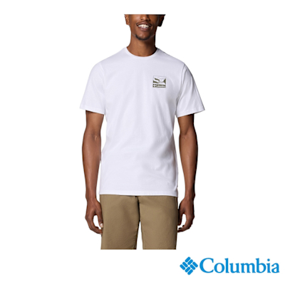 Columbia 哥倫比亞 男款-防曬UPF30短袖上衣-白色-UAE55920WT/JS