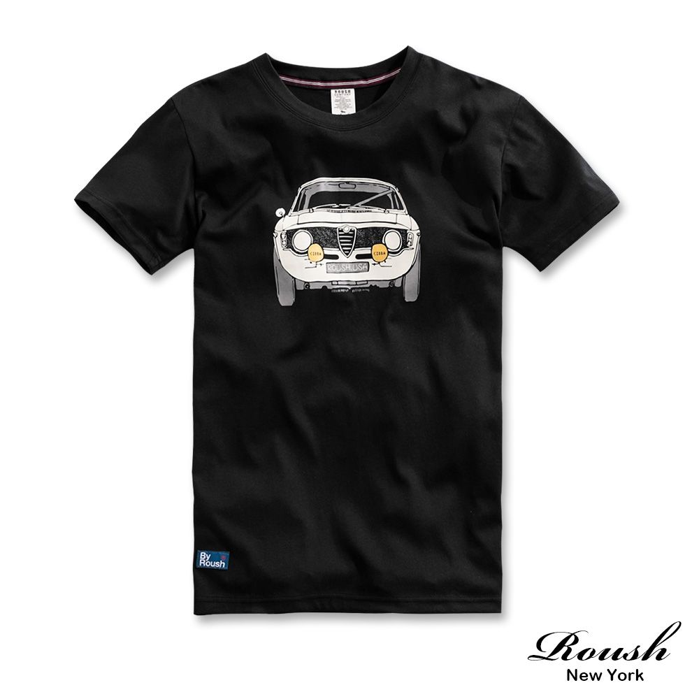 Roush 古董汽車美式膠印短TEE(2611001) (黑)