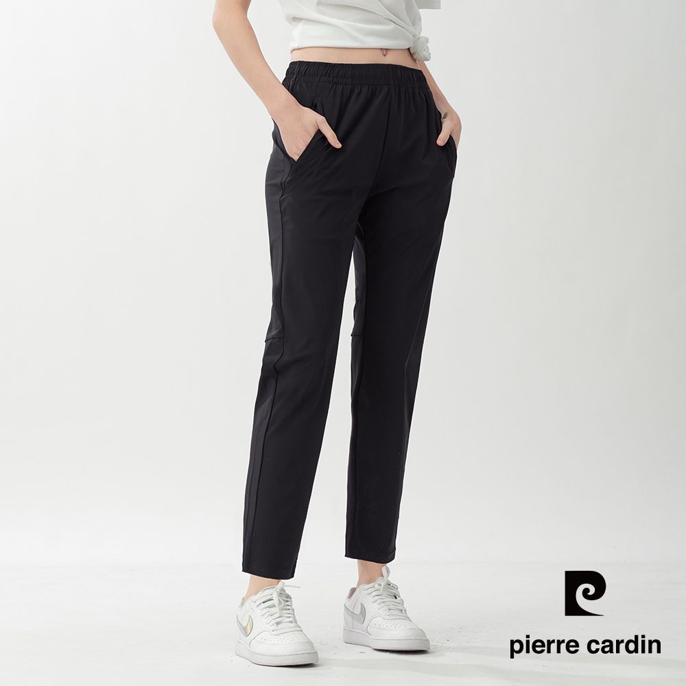 pierre cardin 皮爾卡登 網路獨家 男女款 冰絲涼感速乾褲(多款任選) (女款-深藍色(平口))