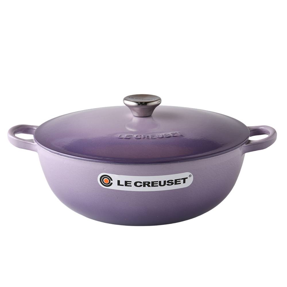 Le Creuset 媽咪鑄鐵鍋26cm 4.1L 藍鈴紫法國製媽咪鍋炒鍋湯鍋燉鍋