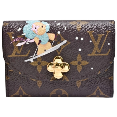 LOUIS VUITTON路易威登 LV M12239 聖誕限定Snow Show系列經典Rosalie Monogram帆布零錢包