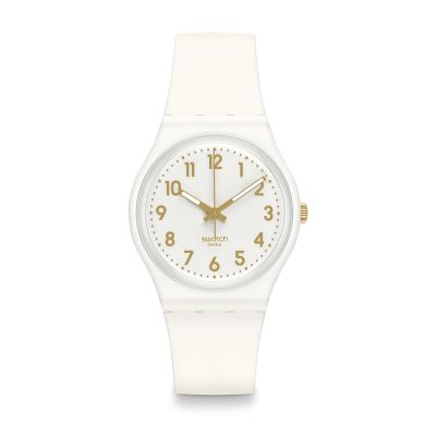Swatch WHITE BISHOP 經典手錶/男錶/女錶/瑞士製造 SO28W106-S14 (34mm)