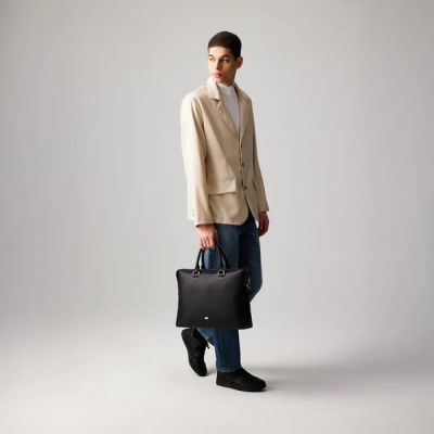 【BRAUN BUFFEL 德國小金牛】台灣總代理 諾瓦-A 公事包-黑色/BF564-65-BK