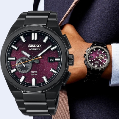 SEIKO 精工 Astron 限量夜櫻 GPS衛星定位 鈦金屬太陽能手錶 開學購物季 送禮首選 (SSJ029J1/3X62-0AG0SD) SK045