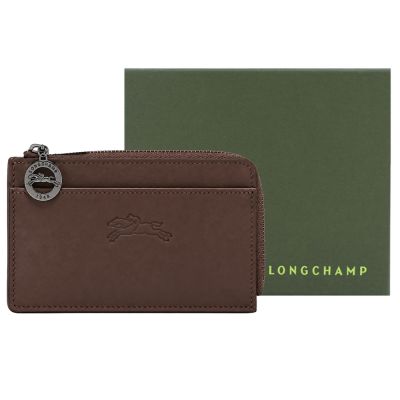 LONGCHAMP LE PLIAGE XTRA系列牛皮卡片零錢包(摩卡)