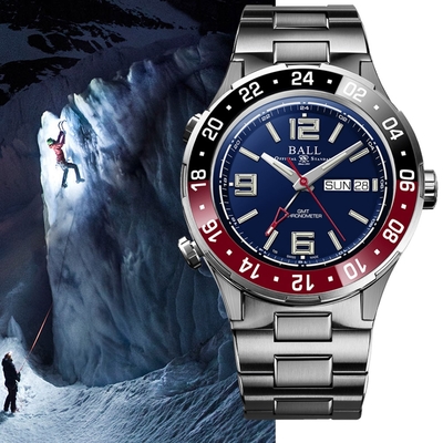 BALL 波爾錶 Roadmaster Marine GMT 天文台認證機械錶-DG3000A-S8CJ-BE/官方授權