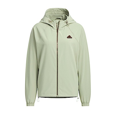 Adidas Tech WV JKT JJ1129 女 連帽 外套 運動 訓練 休閒 吸濕排汗 拉鍊口袋 綠