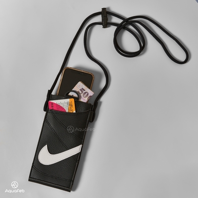 Nike PREMIUM 黑色 皮革 運動 休閒 手機斜背包 N101003609-1OS