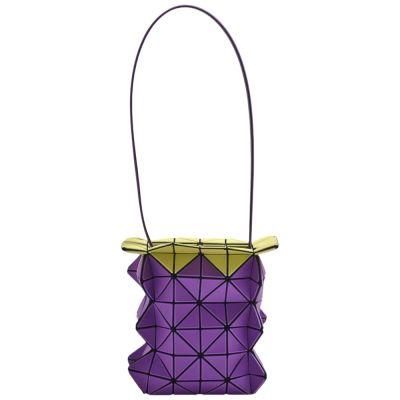 ISSEY MIYAKE 三宅一生BAOBAO GROWTH系列立體幾何斜背包(菖蒲紫色X鴨黃色)