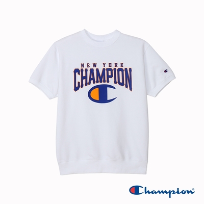 Champion-純棉拱型學院字型印花短袖Tee-男(白色)