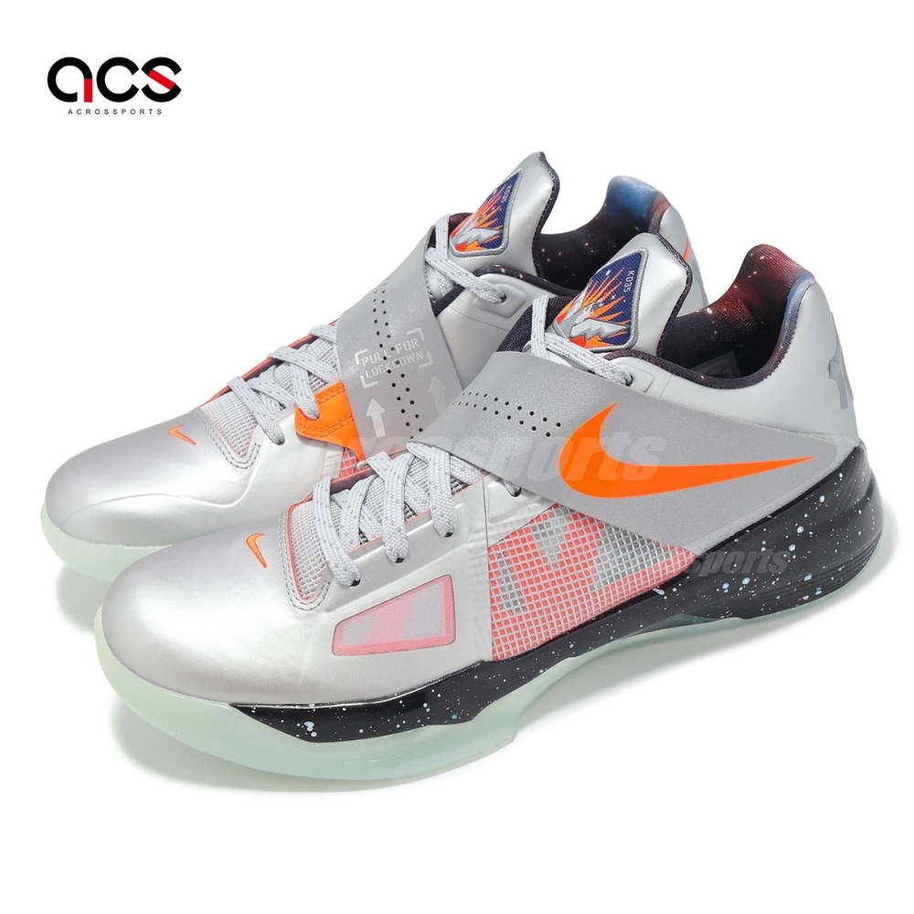 Nike 籃球鞋KD 4 Galaxy 男鞋銀橘星系All Star 全明星FD2635-001
