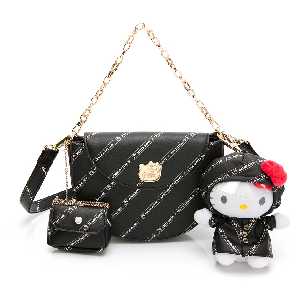 Hello Kitty聯名- 半月包附長短背帶 Trendy Master系列-黑色 | 斜/肩背包 | Yahoo購物中心
