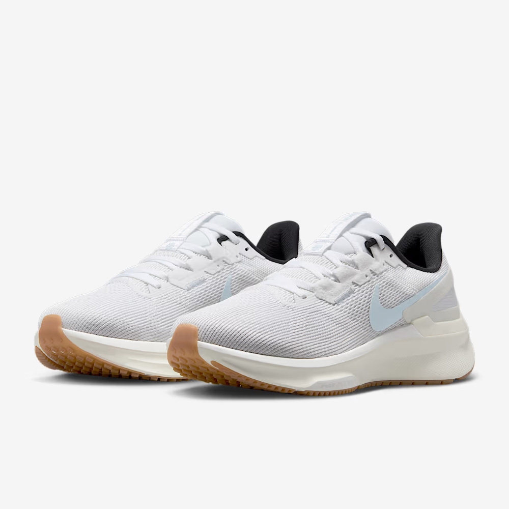 NIKE 慢跑鞋女鞋運動鞋緩震W AIR ZOOM STRUCTURE 25 灰白DJ7884-113