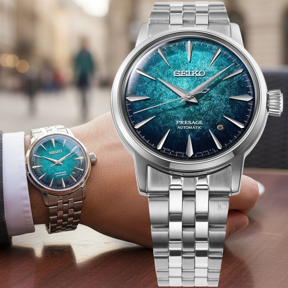 SEIKO 精工 Presage 調酒師 碎光機械時尚腕錶 男錶 女錶 手錶-4R35-04A0F.HCB001J1