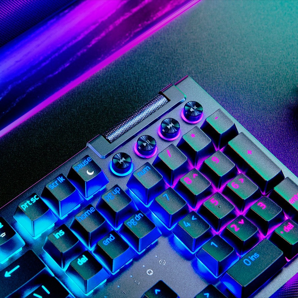 RAZER 雷蛇BLACKWIDOW V4 PRO 黑寡婦蜘蛛幻彩版V4 PRO 電競鍵盤中文-綠