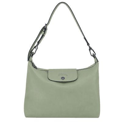 LONGCHAMP LE PLIAGE XTRA系列牛皮肩揹袋(中/苔原綠)