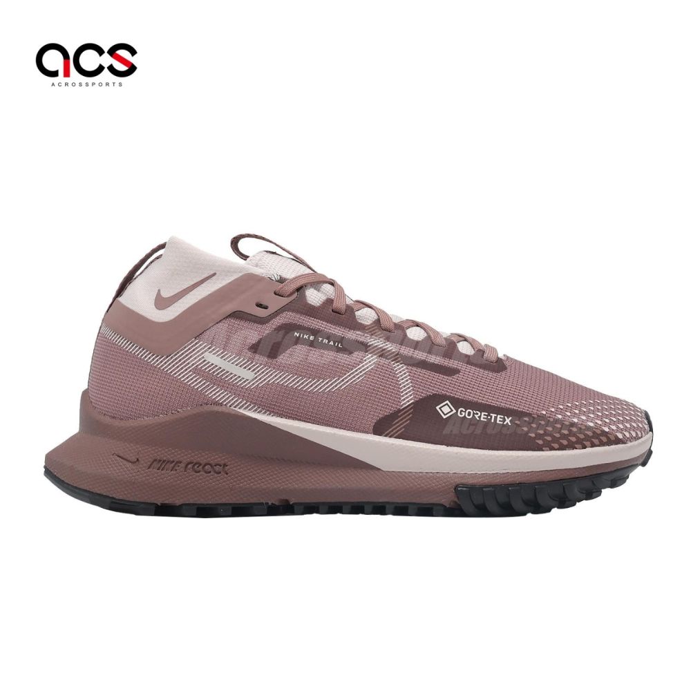 Nike 防水越野跑鞋Wmns React Pegasus Trail 4 GTX 女鞋紫戶外機能