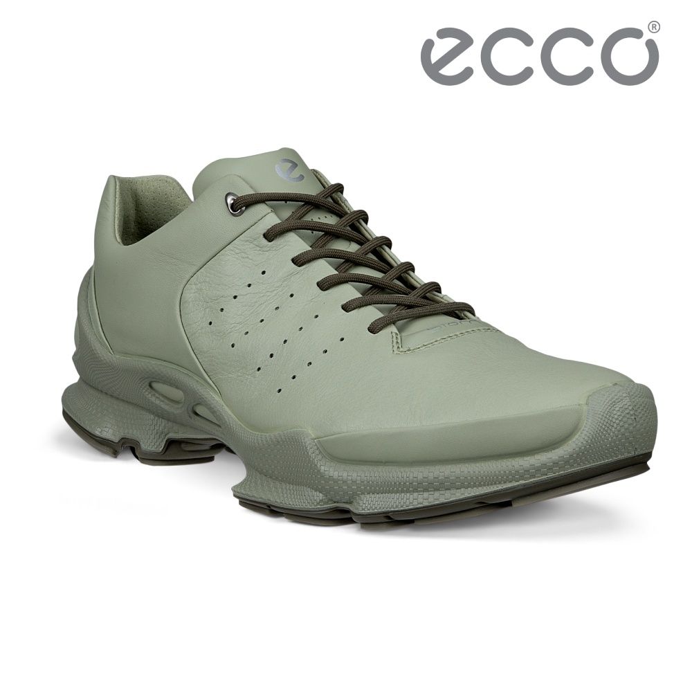 ECCO BIOM C M 健步自然律動抗撕皮革運動鞋 男鞋 茶綠色/軍綠色