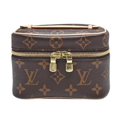 LV Louis Vuitton路易威登 M44936 NICE NANO經典Monogram帆布拉鍊化妝箱(迷你)