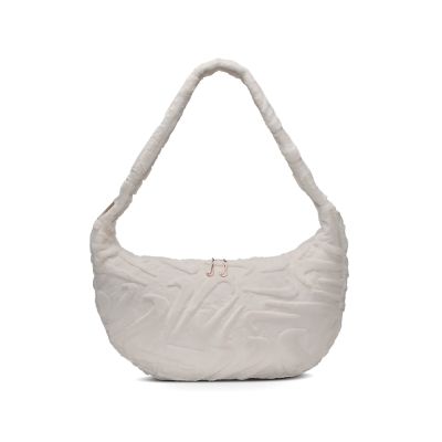 Nike Nk Nsw Fx Fur Slouchy Bag 斜背包 白色 絨毛 半月形 腋下包HQ7515-030