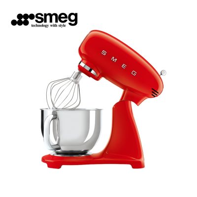 【SMEG】義大利復古美學全彩攪拌機-魅惑紅_SMF03RDUS (贈烘焙甜點食譜)