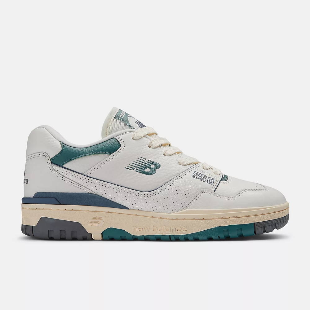 NEW BALANCE 中性運動休閒鞋-白綠色 550系列-BB550PTB-D