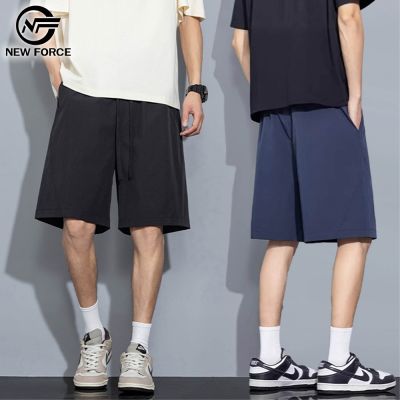 NEW FORCE 斜切彈力休閒運動短褲-3色可選