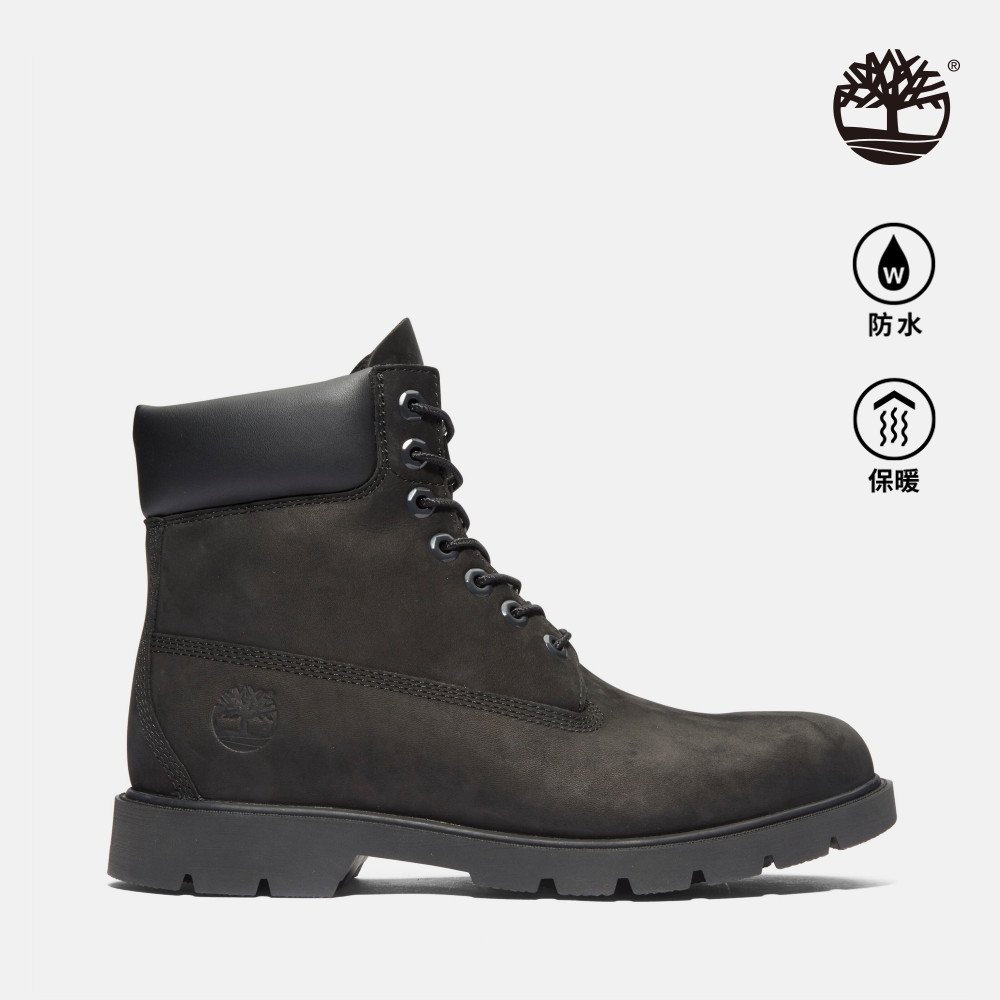 Timberland 男款黑色Timberland經典磨砂革6吋靴|19039001