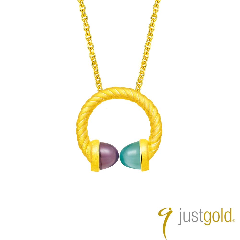 【Just Gold 鎮金店】相聚系列 純金吊墜-緣分(不含鍊)