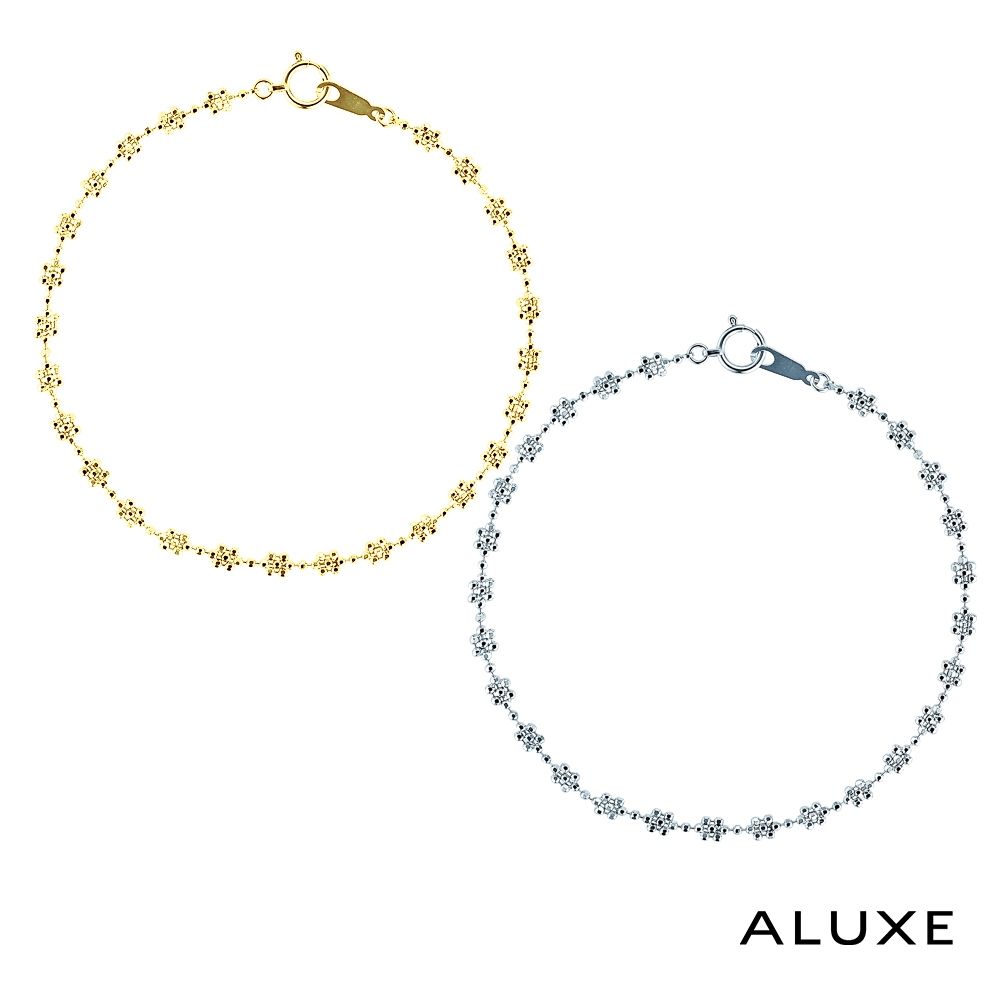 ALUXE 亞立詩 18K金 K金手鍊 花花世界 BR0146