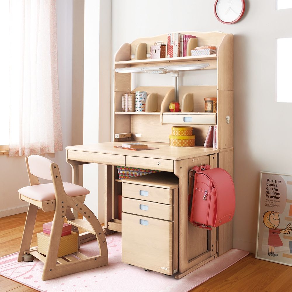 【KOIZUMI】Woody兒童成長實木書桌組ODM-822 W95*D76*H163 cm