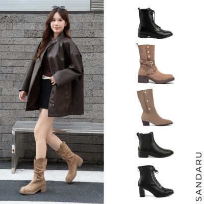 山打努SANDARU～短靴 中筒靴 粗跟靴 馬丁靴 堆堆靴(多款任選)