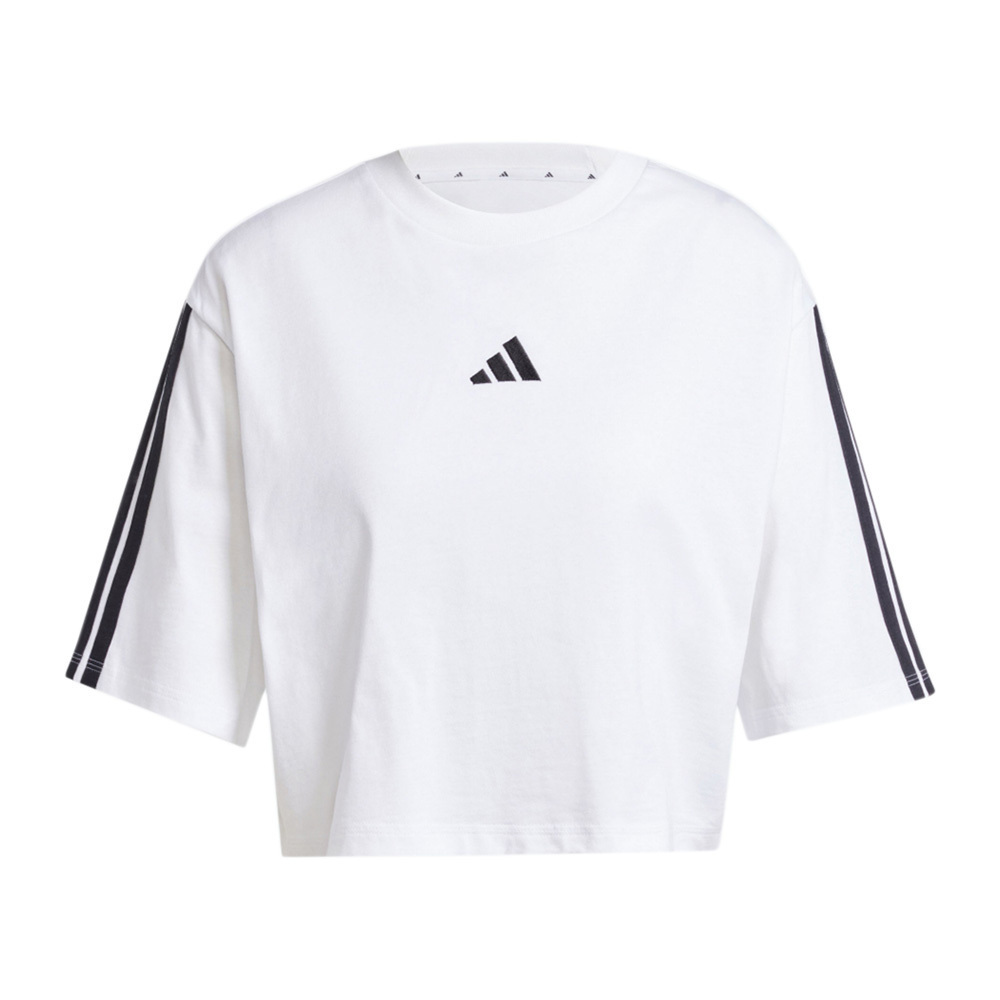 Adidas W 3S SJ TLR T JD4999 女 T恤 短版 短袖上衣 運動上衣 休閒短袖 落肩 白黑