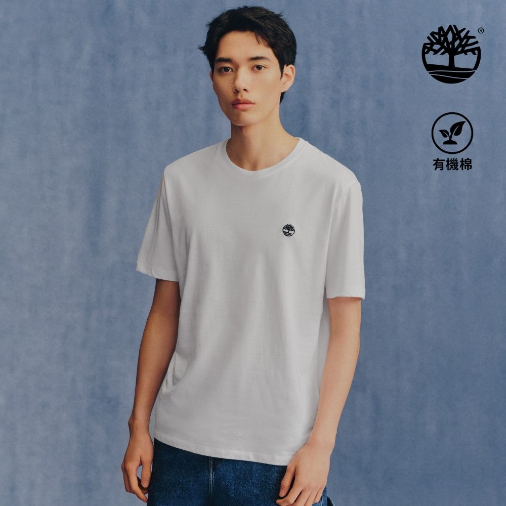 Timberland官方旗艦 男款白色休閒短袖T恤|A6DKU100