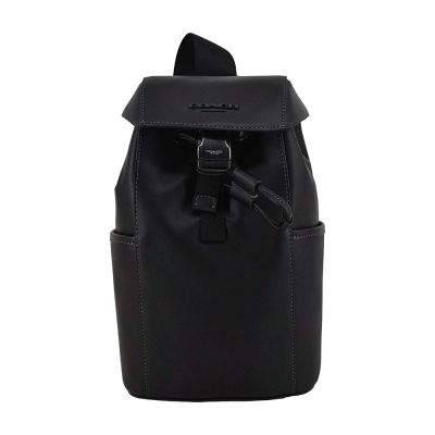 COACH Racer Pack 男士皮革斜跨包(黑色)