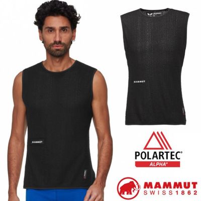 【MAMMUT 長毛象】男 Eiger Nordwand FL Air Mesh Vest 極限艾格- 超透氣登山機能背心底層衣/ 1017-06870-0001 黑