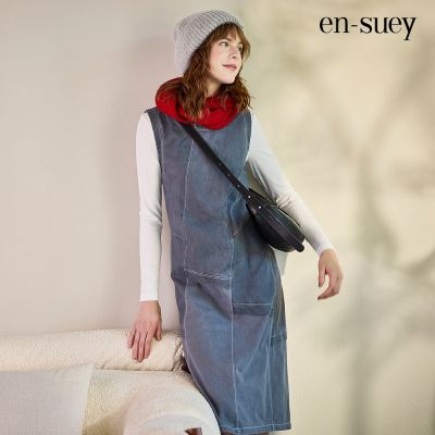 【en-suey 銀穗】水洗漸層牛仔背心洋裝(丹寧)
