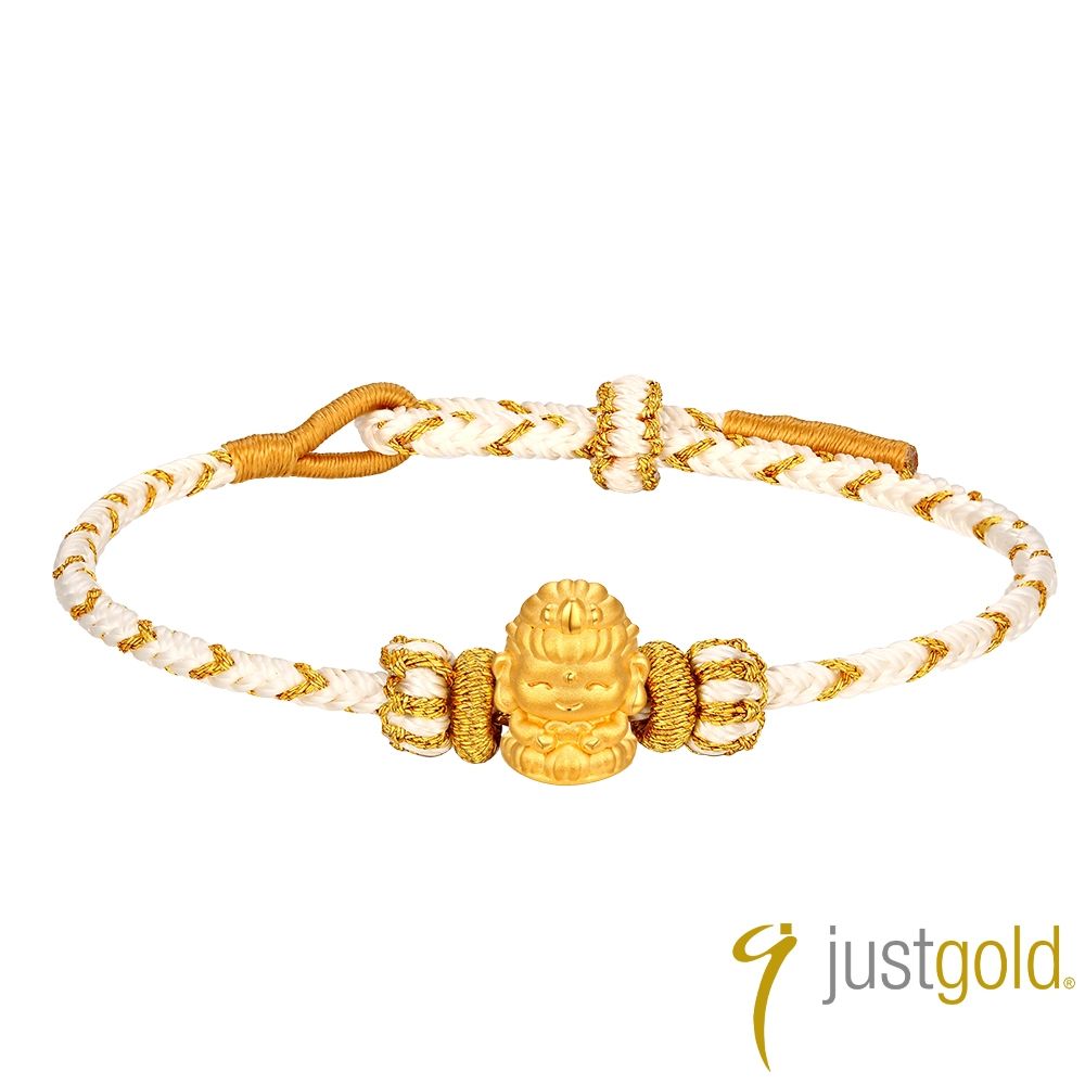 【Just Gold 鎮金店】福佑 生肖本命佛-馬 黃金手繩 (網路限定)