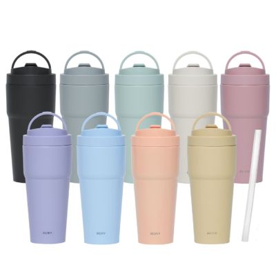 WOKY沃廚二代渾圓杯(買1送1)-雙層陶瓷750ml (含矽膠吸管)