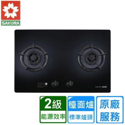 SAKURA櫻花牌 〈原廠安裝〉櫻花二口大面板智控易清檯面爐 G2627G