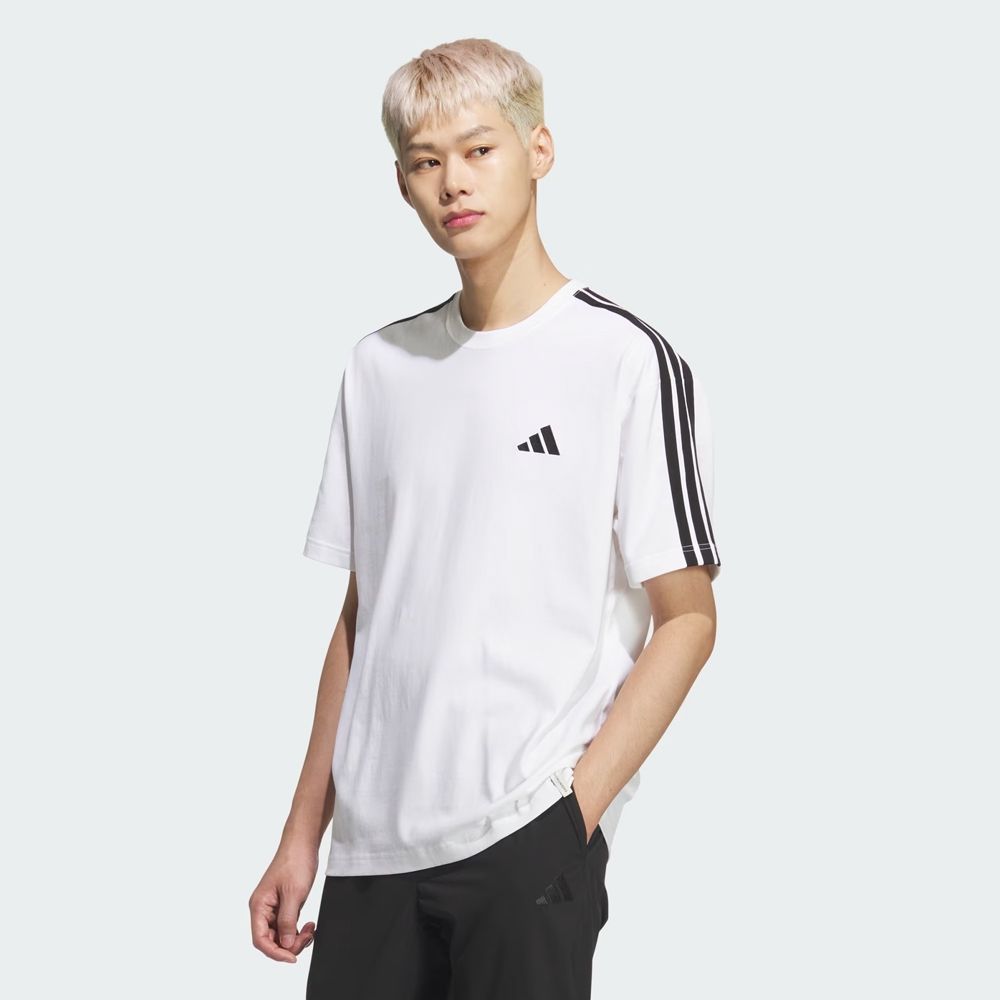 ADIDAS 男款 寬鬆短袖T恤 黑/深藍/白/卡其 ES+ 3S S/S TEE 運動T恤  KF37 (39白色系)